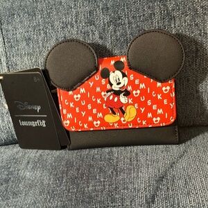 Loungefly Mickey Mouse Red & Black Wallet with Ears